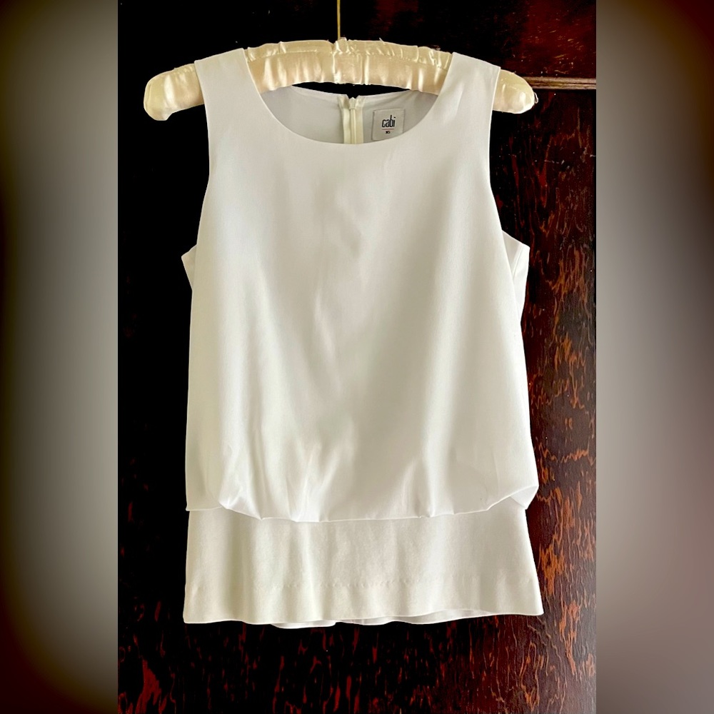 SOLD!! CAbi white indulgence tank #5226